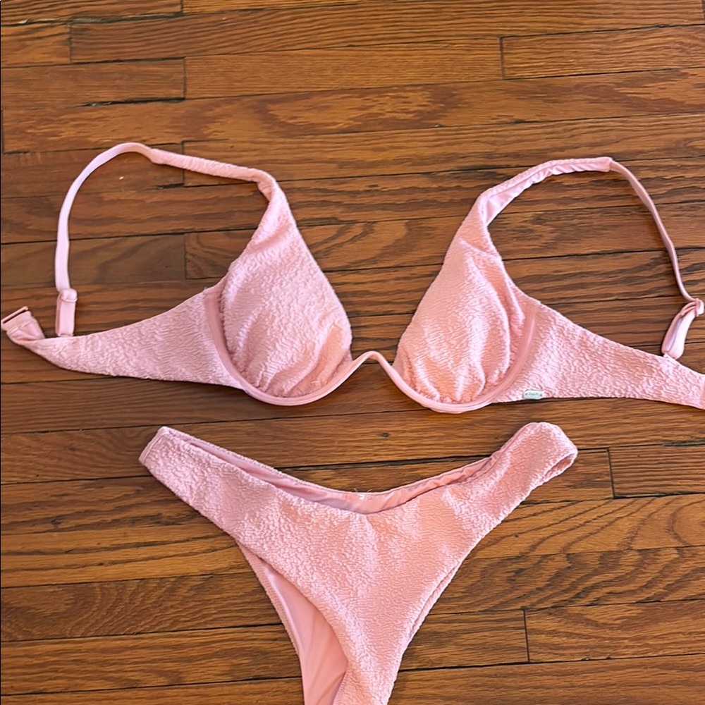 Tropik Baby Pink Textured Bikini